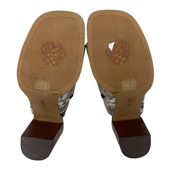 NEW Nordstrom Vince Camuto Snake Print Peep Toe Booties Python Block Heel Boots - Picture 8 of 10